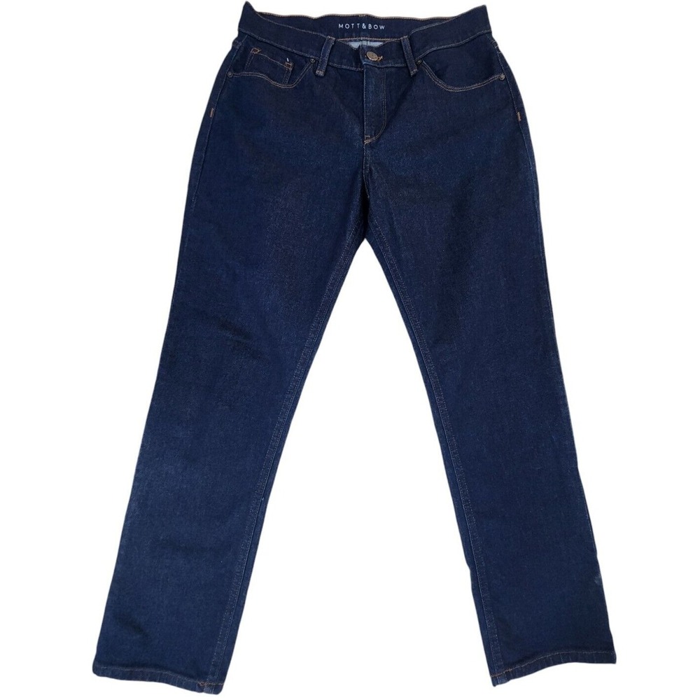 Mott & Bow Boyfriend Jeans Women's 28x28* (fits 30x27) Blue Mid Rise Stretch